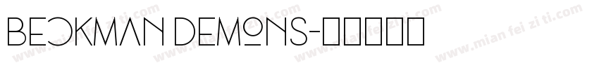 Beckman Demons字体转换